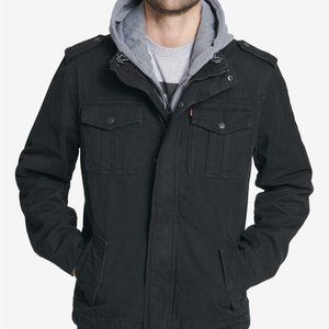 Levi’s Sherpa‑Lined Hooded Trucker Jacket | Denim Zip‑Front Coat | Size XXL